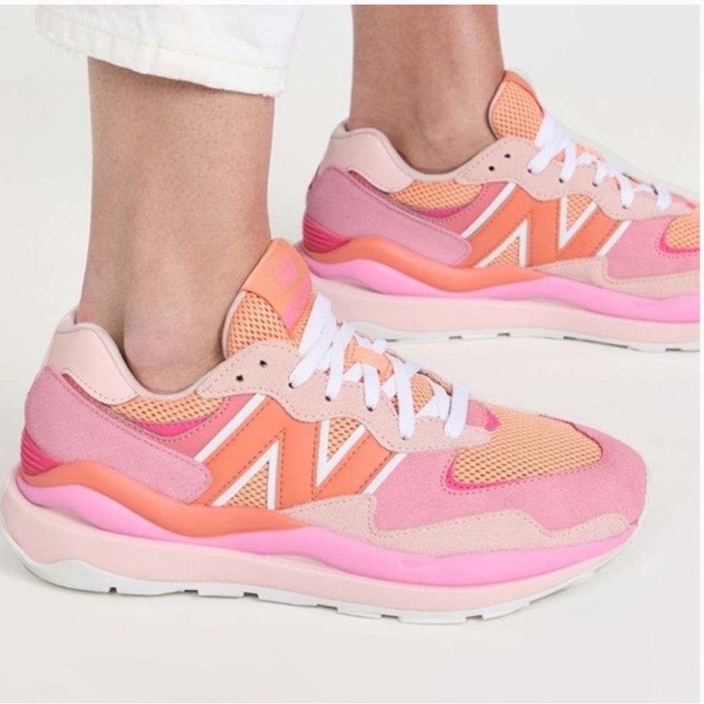 New Balance 574 Pink and Orange
